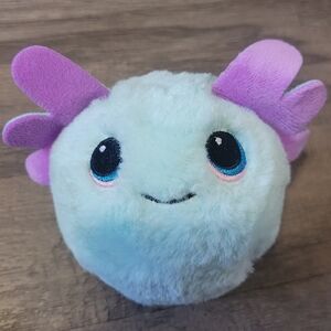 Ty Plush Axolotl Toy Ball - Lavender and Aqua Guc